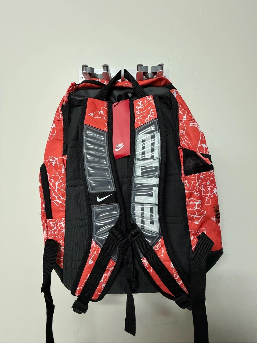 Nike Red Patterned Men's Backpack with Black Base